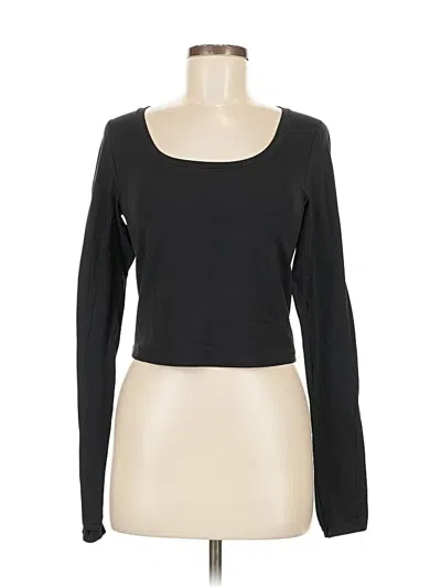 Pre-owned Athleta Long Sleeve T-shirt In Black