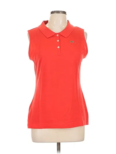 Lacoste Short Sleeve Polo Shirt In Red
