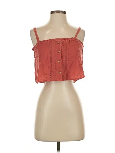Pre-owned Abercrombie & Fitch Tube Top Red Strapless Neckline Tops