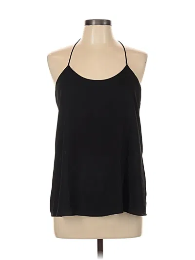 Embrace Sleeveless Top Black Halter Neckline Tops In Black