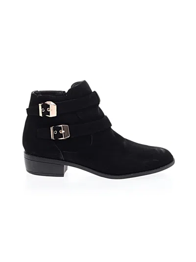 Pre-owned Lov Mark Ankle Boots In Black