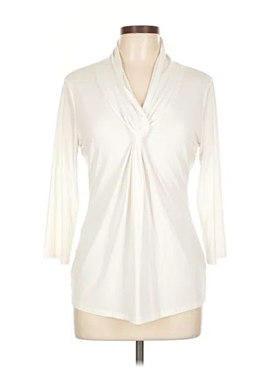 Pre-owned Premise 3/4 Sleeve Blouse In White