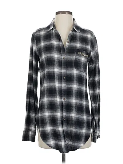 Pre-owned Hollister Long Sleeve Button Down Shirt In Gray
