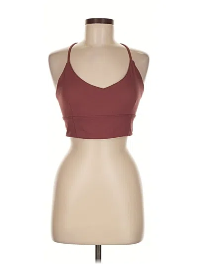 Pre-owned Manduka Tank Top Burgundy Halter Neckline Tops