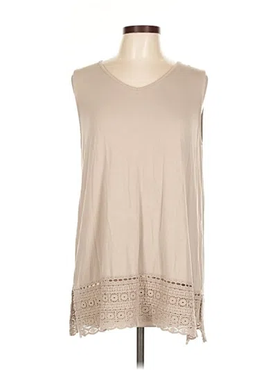 Pre-owned Chico's Sleeveless T-shirt In Brown