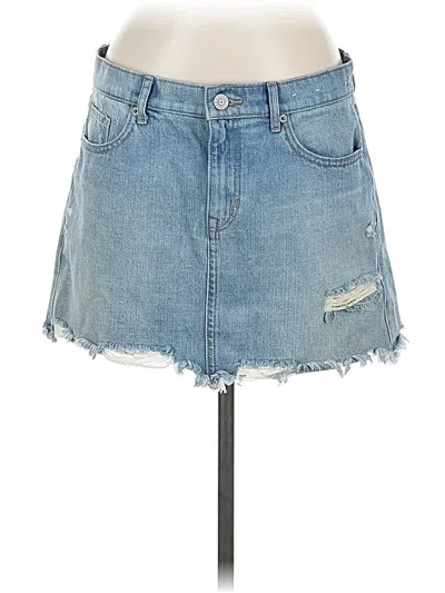 Pre-owned Express Denim Skirt In Blue