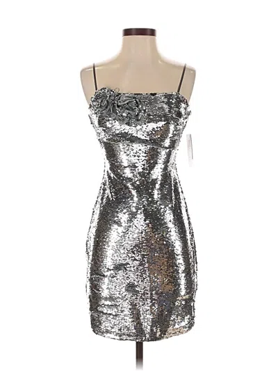 Pre-owned Liv Foster Cocktail Dress In Silver