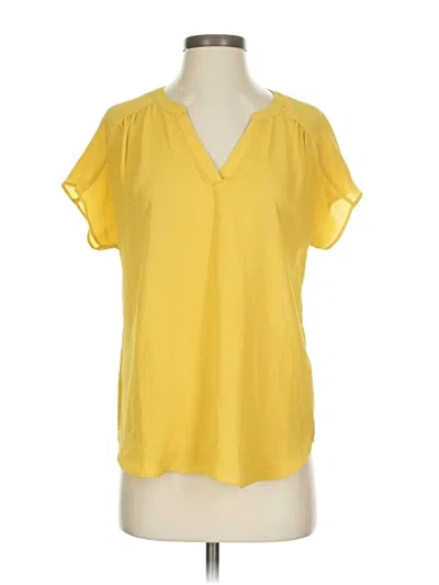 Pre-owned Banana Republic Factory Store Short Sleeve Blouse In Yellow