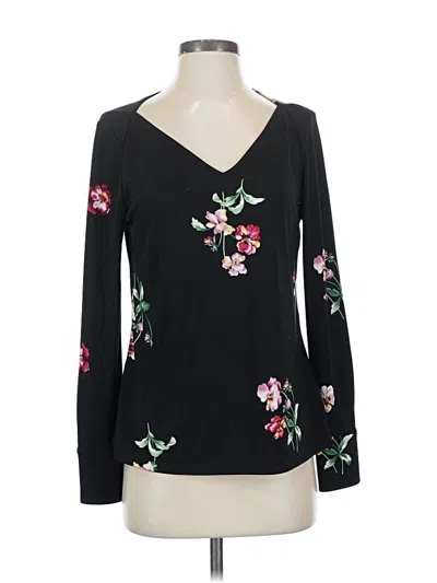 Pre-owned Ann Taylor Long Sleeve T-shirt In Black