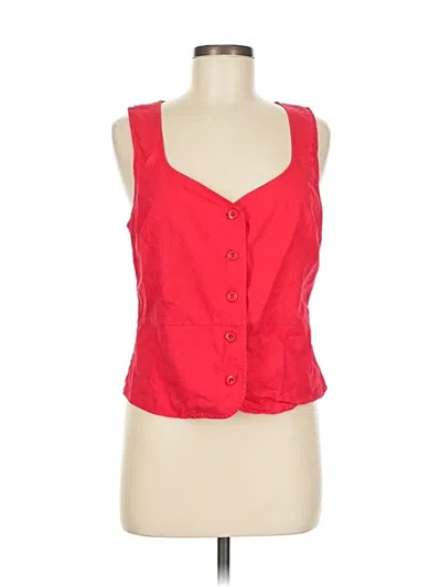 Pre-owned Michael Stars Sleeveless Blouse In Red