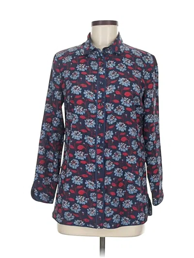 Pre-owned Brooks Brothers Long Sleeve Blouse In Blue