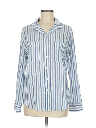 Pre-owned Sanctuary Long Sleeve Button Down Shirt In Blue