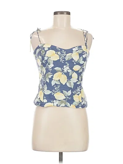 Pre-owned Abercrombie & Fitch Sleeveless Top Blue Sweetheart Neckline Tops