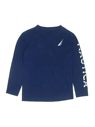 Pre-owned Nautica Kids' Long Sleeve Top Blue Graphic Pattern Tops