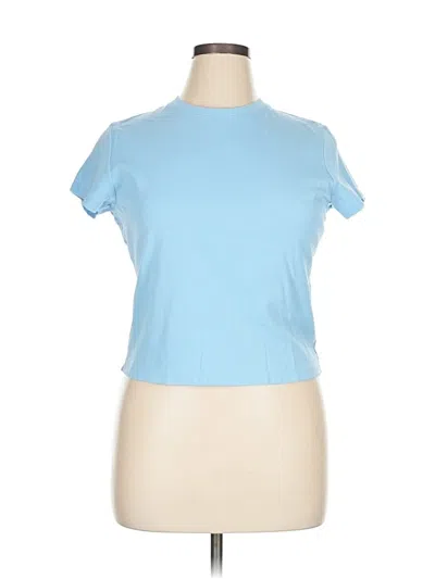 Pre-owned Uniqlo Short Sleeve T-shirt In Blue