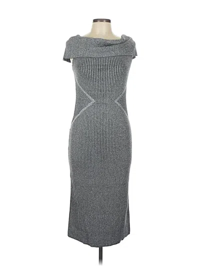 Pre-owned Gabrielle Union New York And Company Casual Dress In Silver