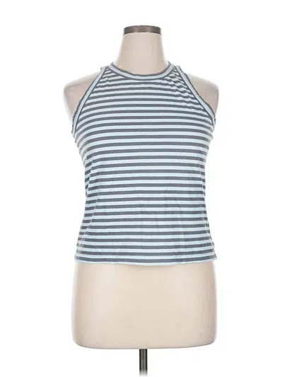 Pre-owned Everlane Tank Top Blue Halter Neckline Tops