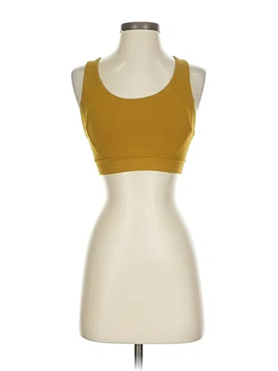Pre-owned Lululemon Athletica Tank Top Yellow Strapless Neckline Tops