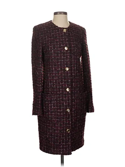 Pre-owned St John Coat In Burgundy