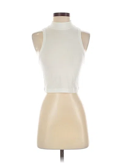 Pre-owned Lululemon Athletica Tank Top White Halter Neckline Tops