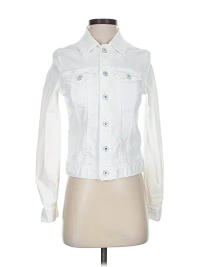 Pre-owned Adriano Goldschmied Denim Jacket In White