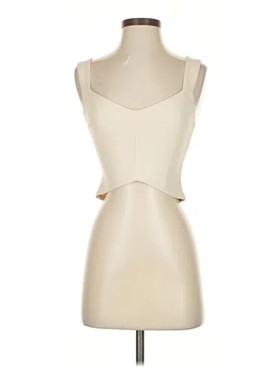 Pre-owned Abercrombie & Fitch Tank Top Ivory Strapless Neckline Tops In White
