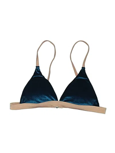 Pre-owned Unbranded Swimsuit Top Gold Metallic Pattern Swimwear