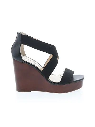 Pre-owned Jessica Simpson Wedges In Black
