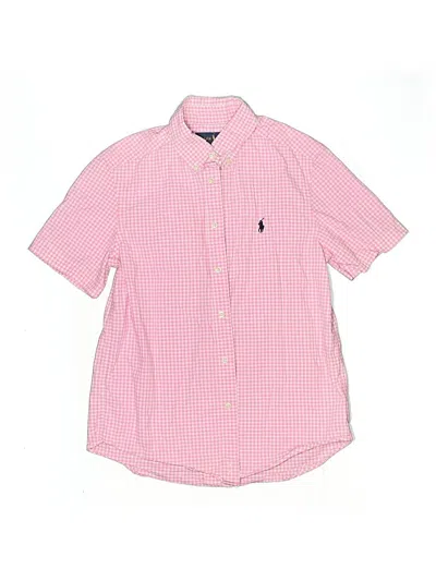 Pre-owned Ralph Lauren Kids' Short Sleeve Button Down Shirt In Pink