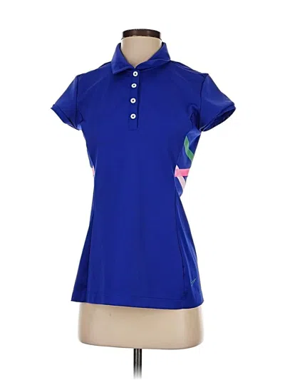 Pre-owned Nike Short Sleeve Polo Shirt In Blue