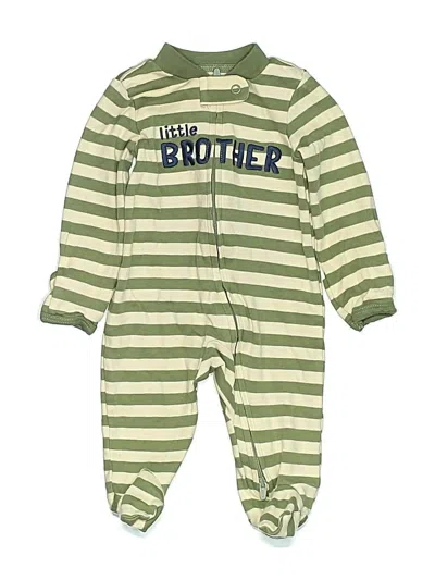 Pre-owned Just One You Made By Carter's Babies' Long Sleeve Onesie In Green