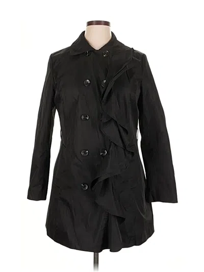 Pre-owned Sandro Studio Trenchcoat In Black