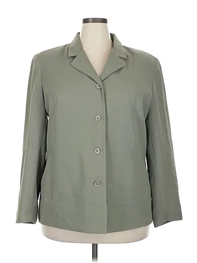 Pre-owned Karen Scott Blazer Jacket In Green