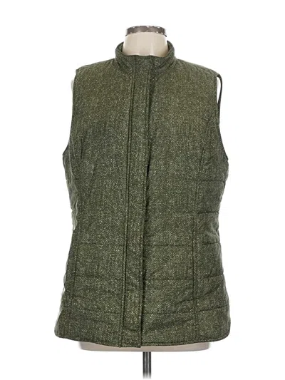 Pre-owned Jjill Vest In Green