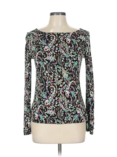 Pre-owned Ann Taylor Long Sleeve Blouse In Black