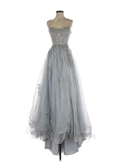 Pre-owned La Femme Cocktail Dress In Gray