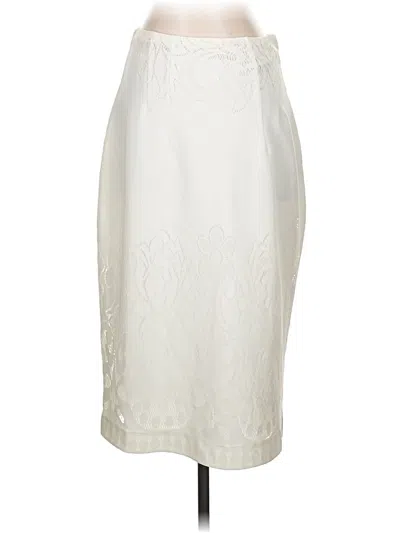Pre-owned Eva Mendes By New York & Company Formal Skirt In White