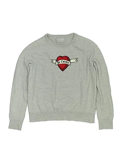 Pre-owned Zadig & Voltaire Kids' Wool Sweater In Gray