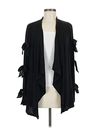 August Silk Cardigan Sweater In Black