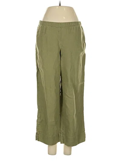 Pre-owned Jjill Linen Pants In Green