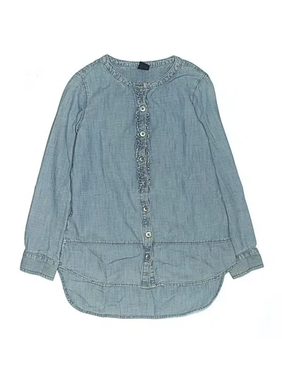 Pre-owned Gap Kids' 3/4 Sleeve Blouse In Blue
