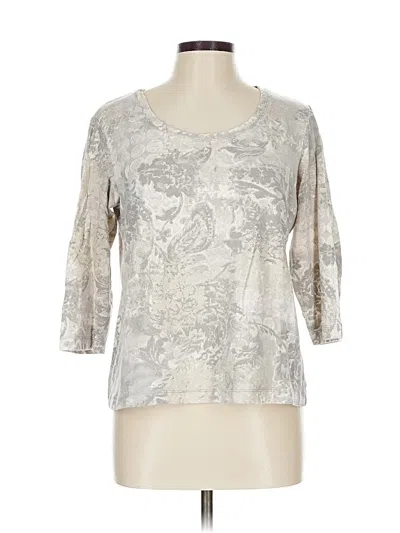 Pre-owned Chico's 3/4 Sleeve T-shirt In Silver