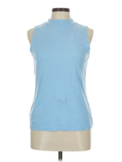 Pre-owned Ann Taylor Sleeveless T-shirt In Blue