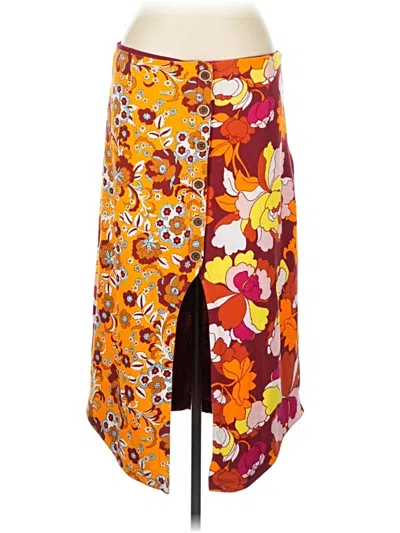 Pre-owned Maeve By Anthropologie Casual Skirt In Orange