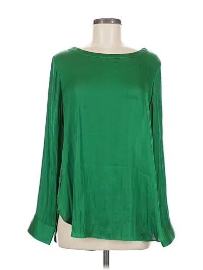 Pre-owned Banana Republic 3/4 Sleeve Blouse In Green