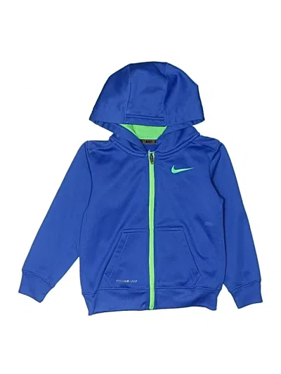 Pre-owned Nike Kids' Zip Up Hoodie In Blue