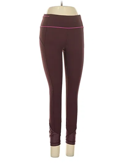 Pre-owned Lululemon Athletica Active Pants In Burgundy