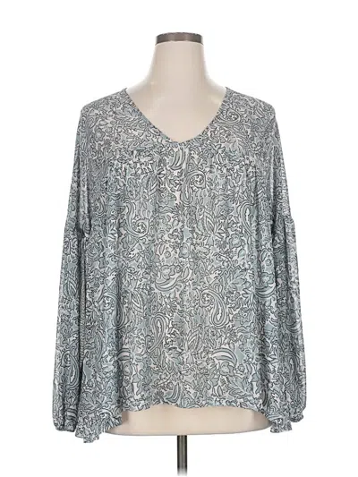 Pre-owned Daytrip Long Sleeve Blouse In Silver