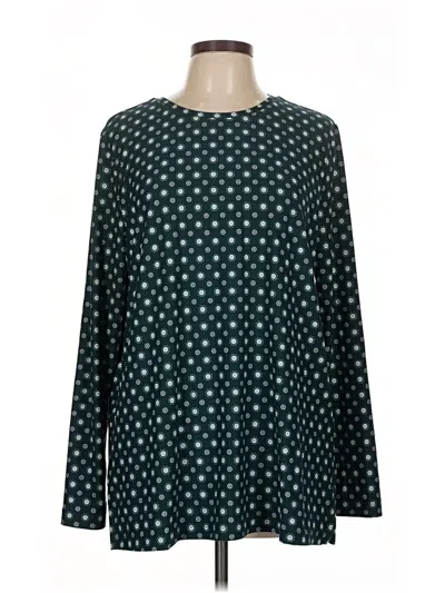 Pre-owned Lands' End Long Sleeve T-shirt In Blue