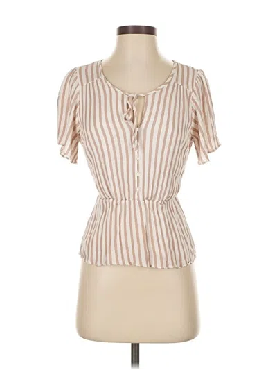 Pre-owned Abercrombie & Fitch Short Sleeve Blouse In Brown